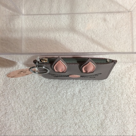 🐾NWT Mauve & Gray Kitty Coin Purse🐾 - Picture 4 of 7